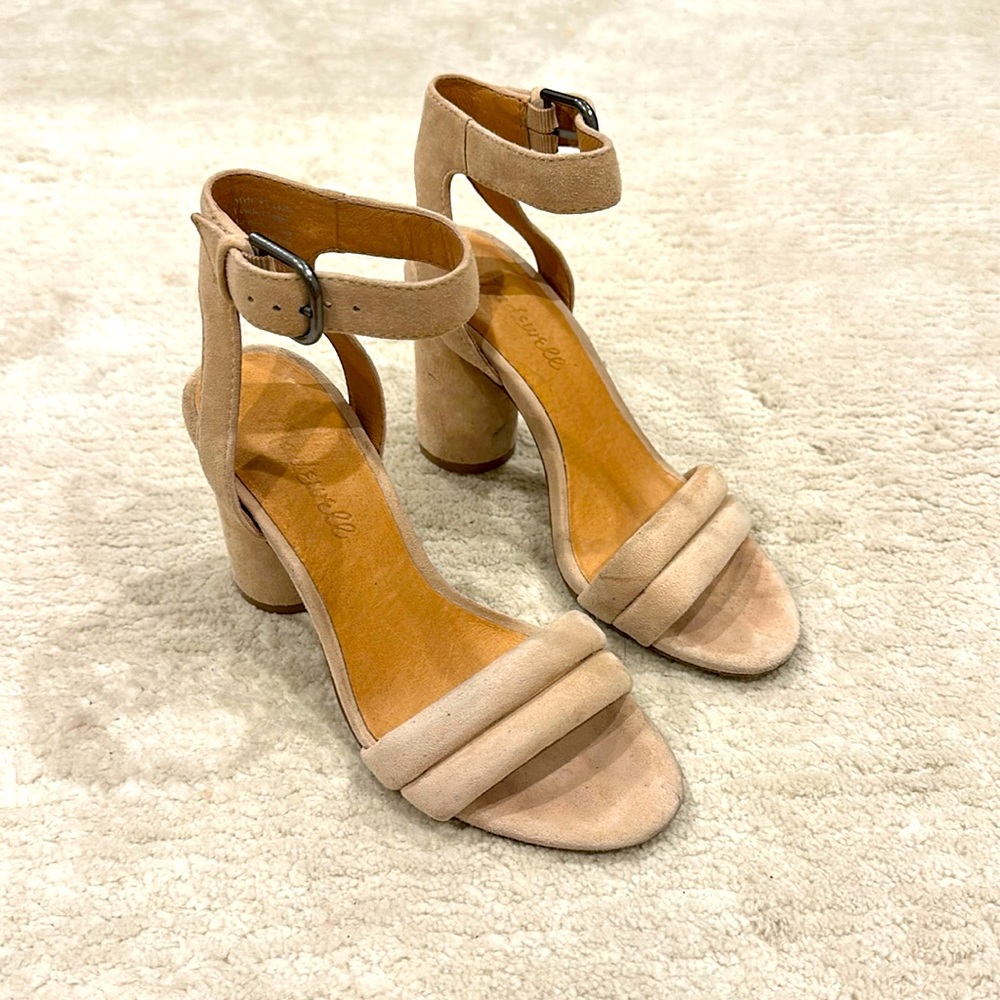 Madewell suede block heels